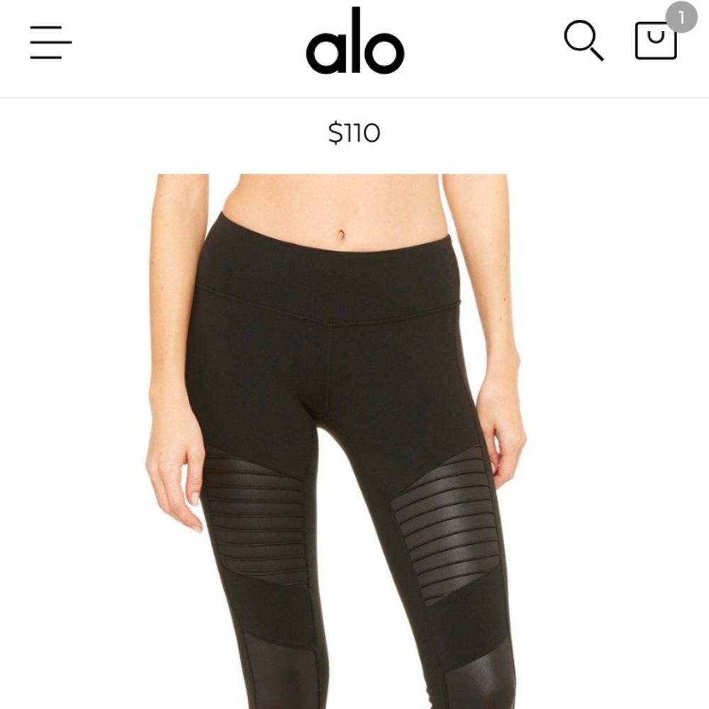 Alo Yoga Black Moto Leggings